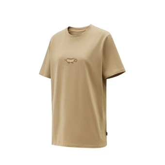 Футболка Vans T Shirts женская коричневая с круглым вырезом | Китай.рф