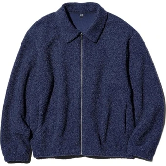 Вельветовая куртка UNIQLO FW26 унисекс темно-синяя с отложным воротником | Китай.рф
