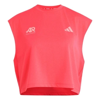 Женская беговая майка Adidas Running Tank Tops Swirl Neon Red Crew Neck | Китай.рф