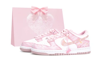 Низкие скейтерские кроссовки Nike Dunk, женские, розово-белые | Китай.рф