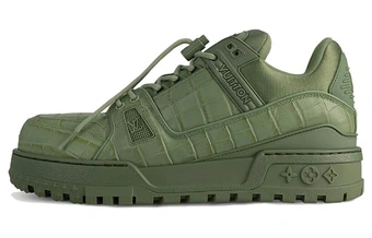 Кроссовки LOUIS VUITTON Trainer Maxi из кожи с позолотой | Китай.рф
