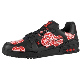 Кроссовки Louis Vuitton Trainer Nigo x Louis Vuitton черно-красные | Китай.рф