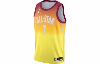 Майка Jordan All-Star 2023 Dri-FIT NBA All-Star Weekend лимитированная версия Кевин Дюрант 7 номер градиентная дышащая мужская оранжевая | Китай.рф