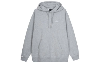 Мужское утепленное худи adidas с капюшоном серое | Китай.рф