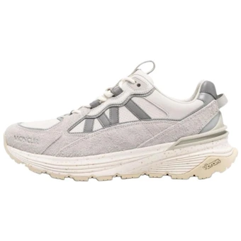 Мужские низкие кеды Moncler Lite Runner на шнуровке, кожаные, бежевые, из Китая | Китай.рф