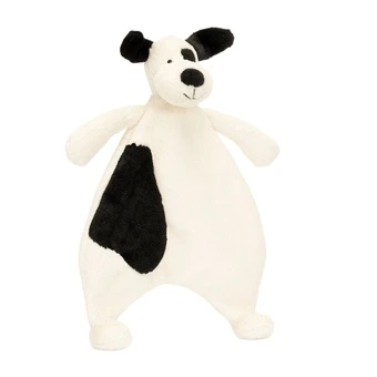 Мягкая игрушка-комфортер JELLYCAT Bashful Black & Cream Puppy | Китай.рф