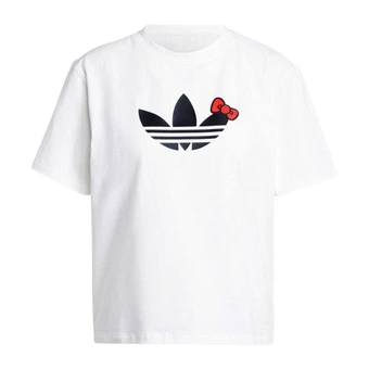 adidas x Hello Kitty Футболка оверсайз женская белая | Китай.рф