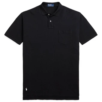 Polo Ralph Lauren SS23 Polo Shirt Свободный крой Мужская черная | Китай.рф