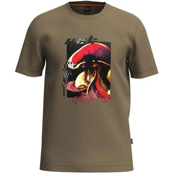 Футболка HUGO BOSS T Shirts Men's Umber Crew Neck Moderate Straight Fit | Китай.рф