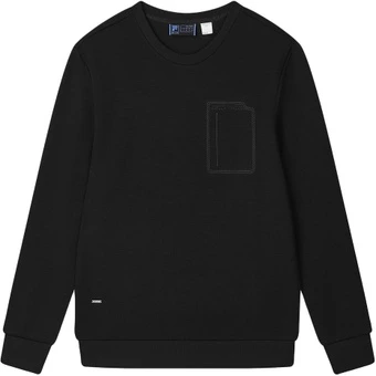 Свитшот FILA мужской черный с круглым вырезом, умеренный, серия BLUE | Китай.рф