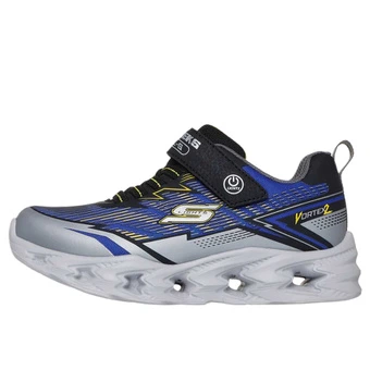 Skechers Kids S-Lights® Комфортные повседневные детские кроссовки низкие сине-черные для детей 3-7 лет | Китай.рф