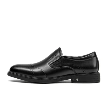 Мужские кожаные туфли HARSON Casual Leather Shoes Low Top Black | Китай.рф
