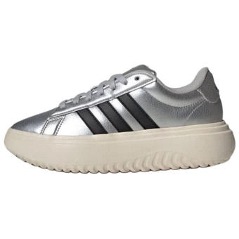 Повседневная обувь Adidas GRAND COURT PLATFORM низкие женские серебристые | Китай.рф