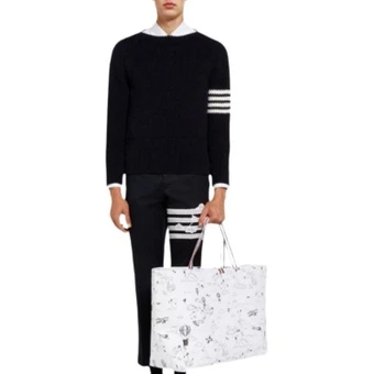 Свитер THOM BROWNE SS22 с контрастными четырьмя полосками | Китай.рф