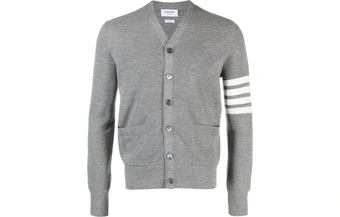 Кардиган THOM BROWNE FW23 MKC484A-Y1014-055 мужской вязаный серый | Китай.рф