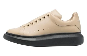 Alexander McQueen Кожаные кроссовки, мужские, бежевые | Китай.рф