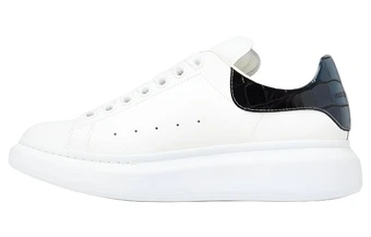 Кроссовки Alexander McQueen кожаные на платформе, женские, серо-белые | Китай.рф