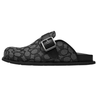 Мужские закрытые тапочки COACH Closed Toe Slippers Men's Black | Китай.рф