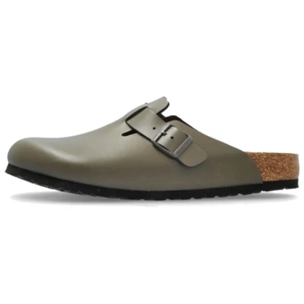 Тапочки Birkenstock Boston с закрытым носком, унисекс, серые, стандартная посадка | Китай.рф