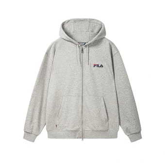 Куртка FILA ORIGINALE с капюшоном и медведем, утепленная, унисекс, цвет мягкий серый | Китай.рф