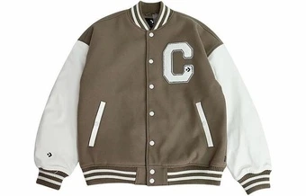 Стеганая куртка Converse мужская оливковая с контрастными вставками C | Китай.рф