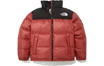 Пуховик The North Face с вышивкой, унисекс, красный | Китай.рф