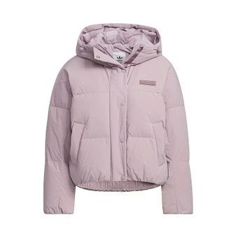 Пуховик Adidas Originals женский, укороченный, фиолетовый | Китай.рф
