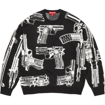 Свитер Supreme SS26 с принтом оружия | Китай.рф
