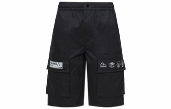 Шорты карго EVISU мужские черные с вышивкой в виде чайки | Китай.рф