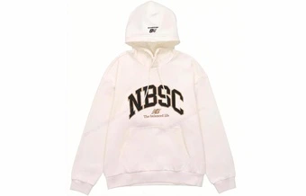 Худи New Balance унисекс белое с логотипом | Китай.рф