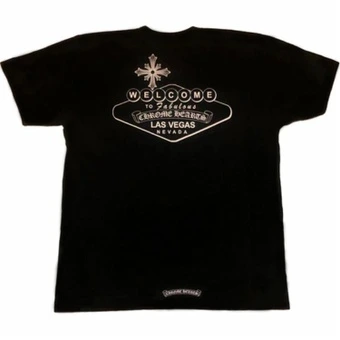 Футболка Chrome Hearts с эксклюзивным принтом Лас-Вегаса, унисекс, черная | Китай.рф
