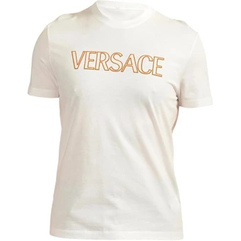 Футболка VERSACE мужская белая с круглым вырезом | Китай.рф