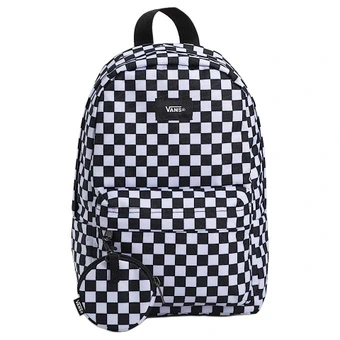 Рюкзак Vans Old Skool мини, полиэстер, черно-белый, в клетку, унисекс | Китай.рф
