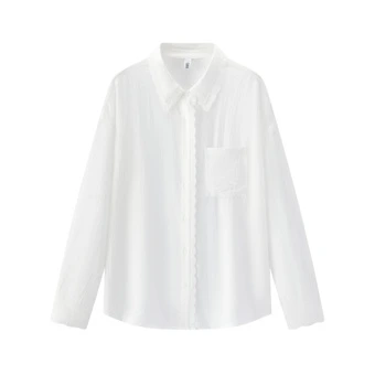 Рубашка Semir женская длинным рукавом с эффектом льна, oversize | Китай.рф