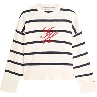 Вязаный свитер Tommy Hilfiger в полоску, женский, свободного кроя | Китай.рф