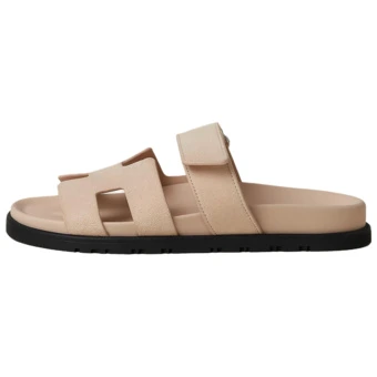 Шлепанцы HERMES Chypre Slide Beige Nude | Китай.рф