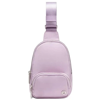 Нагрудная сумка Lululemon Everywhere Nylon Sling Bag, женская, сиреневая/серебристая | Китай.рф