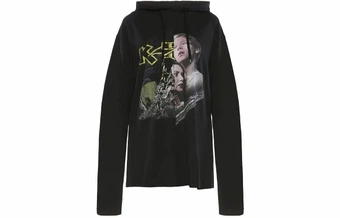 Худи Vetements оверсайз с логотипом унисекс чёрное | Китай.рф
