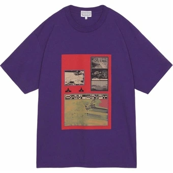 Футболка Cav Empt с принтом, мужская, фиолетовая | Китай.рф