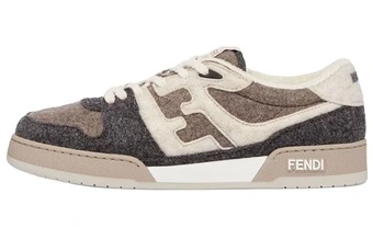 Кроссовки FENDI мужские, низкие, коричневые | Китай.рф