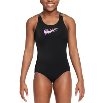 Купальник детский Nike для девочек, слитный, черный с розовым | Китай.рф