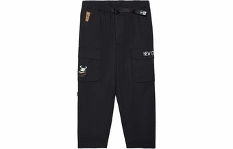 Карго штаны New Era с вышитым логотипом чёрные | Китай.рф