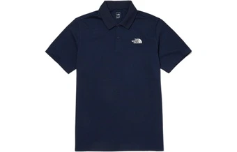 Поло The North Face мужское синее с логотипом, прямой крой | Китай.рф