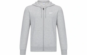Худи Reebok мужское, однотонное, серое, COMM HD FZ | Китай.рф