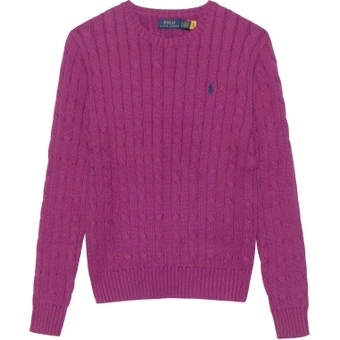 Вязаный свитер Polo Ralph Lauren женский с круглым вырезом, розовый | Китай.рф