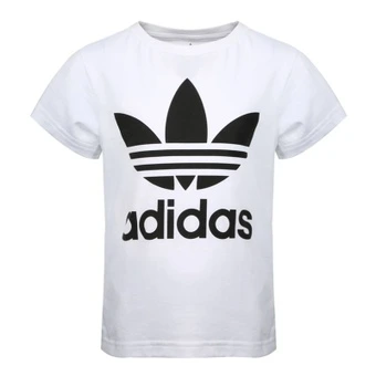 Футболка Adidas Originals Trefoil белая детская | Китай.рф