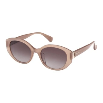Солнцезащитные очки MaxMara Plate Frame Oval Sunglasses Unisex Pink | Китай.рф