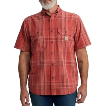 Рубашка Carhartt SS25 Loose Fit Midweight в клетку для мужчин | Китай.рф