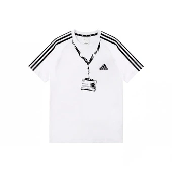 Футболка adidas мужская белая с принтом Work Card | Китай.рф