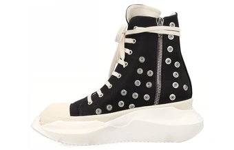Кеды Rick Owens DRKSHDW высокие черно-белые на платформе | Китай.рф